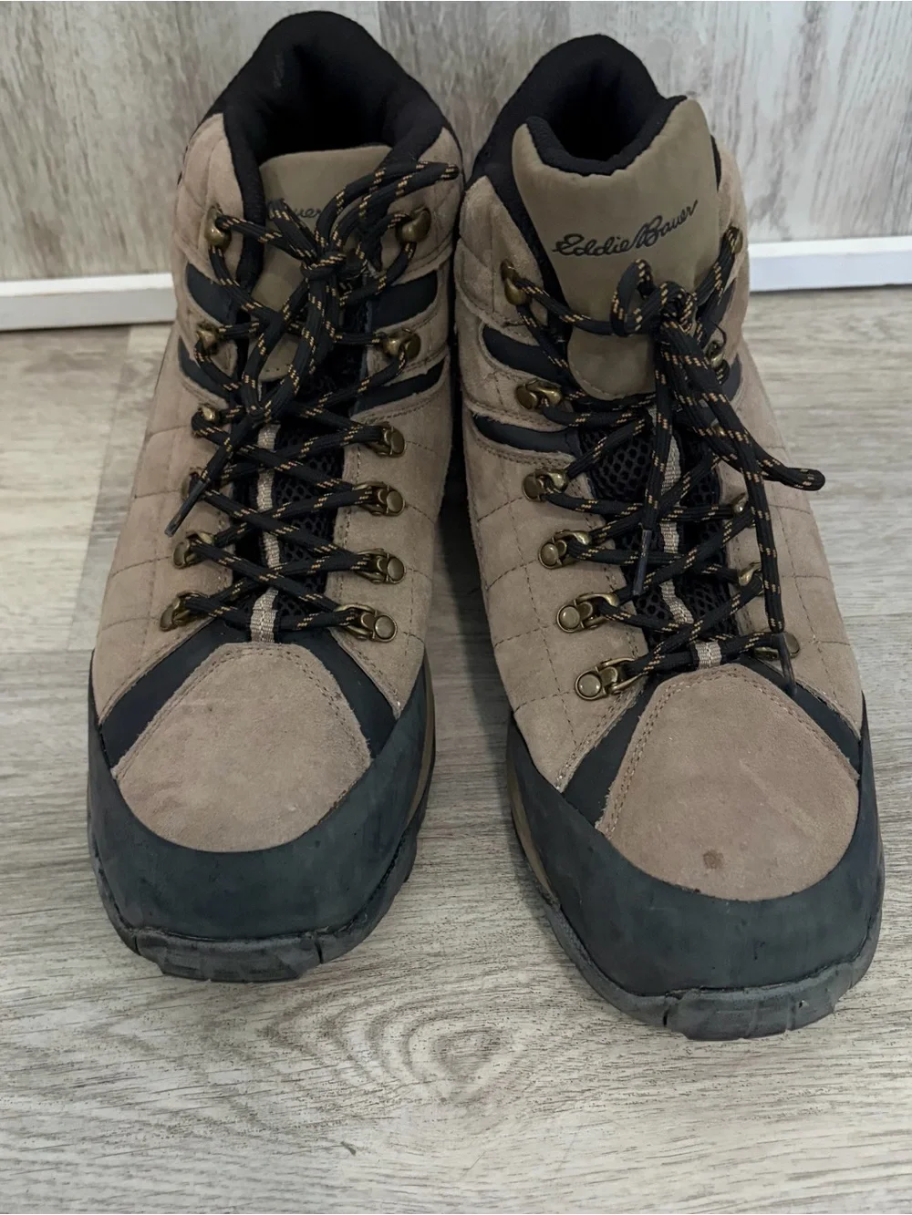 Eddie Bauer Tacama hiking boots Mens 13 Nature Outdoors Black Brown Trail